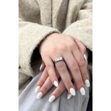Oya Silver Minimal Edge Modern Tasarım Gümüş Kadın Yüzük