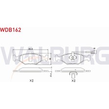 Teknorot WALBURG-WDB162 - Fren Balatası Ön Fişli Palıo 1.4 Sıena