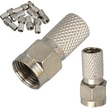 Herz Hf-02 Rg6/u6 22 mm Siyah Contalı F Konnektör (100'LÜ Poşet)