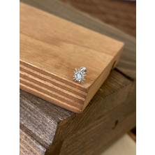 Aida Jewelss 925 Ayar Gümüş Opal Taşlı Güneş Kıkırdak Helix Tragus Piercingi Gümüş Piercing