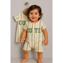 Dinamik çocuk Nakışlı Kendinden Desenli Kumaş Erkek Bebek Tulum Önden Çıt Çıtlı 0-3/3-6/6-9/9-12 Aylık