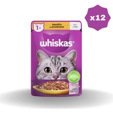 Whiskas Yaş Mama Poşet Tavuklu 85 gr - (12 Adet)