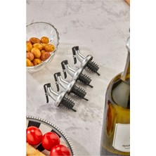 4'lü Kapaklı Şişe Ucu Servis Aparatı Damlalık Yağdanlık Tıpa Tapa Mantar