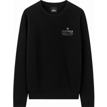 Tommy Life Erkek S-Shirt O Yaka Sweathirt 88490-SİYAH