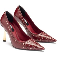 Dedos Kadın Yüksek Topuklu Deri Örgülü Özel Troklu Abiye Ayakkabı 320