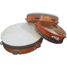 Misda Store Deri Zilli Def Orta Boy Kına Gecesi Için Tef 27 cm