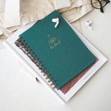 Storemax A5 Spiralli Sert Kapak Çizgili Tarihsiz Not Defteri Koyu Yeşil