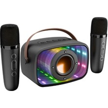 Mikado MD-57BT Endless 5W Siyah Tf + USB + Aux + Bt Destekli 2 Wireless Karaoke Mikrofon 1200MAH
