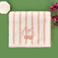 Matmel Soft Bemba Yüz Havlusu - Ekru / Pembe - 50X90 cm