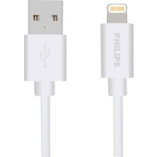 Yenibağ 2.4A iPhone Lightning Şarj ve Data Kablosu Beyaz 1 Metre