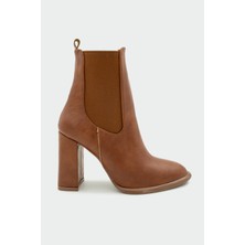 Laminta Letotaba Deri Lastikli Topuklu Bot