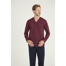 Etoile Erkek V.yaka Boydan Düğmeli Pijama Takımı - Dış Giyim
