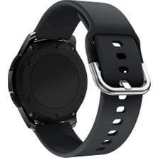 MobaxAksesuar Samsung Galaxy Watch 3 Gear S3 Kordon 45MM 46MM Kordon Silikon Bileklik Kopçaklı Kordon Bhr