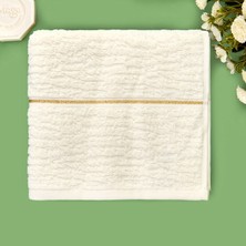 Matmel Soft Golden Star Line Yüz Havlusu - Ekru - 50X90 cm