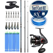 Yek Outdoor Yekoutdoor Profesyonel Olta Seti Shimano Kamış Alivio Surf T 450 Bx-G 4,50M 225G 3pc&okuma Ceymar C-6000A 7+1bb Olta Makinesi