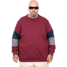 Mode Xl Büyük Beden Parçalı Bis Yaka Sweatshirt U25817