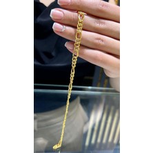 Kuyumcu Nurettin 7 gr (Gram) Figaro Halkalı Kunye 22(916) Ayar Altın (Unisex)