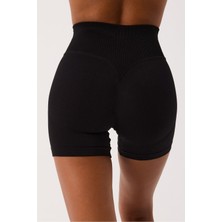 Cervus Aura Spor Şort Yüksek Bel Esnek Şekillendirici ve Toparlayıcı Seamless Tayt Kısa Şort