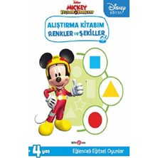 Beta Kids Disney Eğitsel Mickey ve Çılgın Yarışçılar Alıştırma Kitabım Renkler ve Şekiller