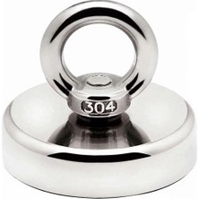 Misda Store D48 Güçlü Neodyum Mıknatıs 48MM 75KG Askılı Fishing Salvage Magnet