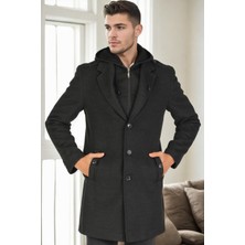 PLT9406 Dewberry Erkek Palto-Antrasit