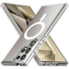 Misda Store Aksesuar Samsung Galaxy S23 Ultra Magsafe Uyumlu Şeffaf Kılıf – Manyetik Kablosuz Şarj Destekli, Darbe Emici ve Dayanıklı Koruma, Ince ve Hafif Tasarım
