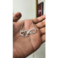 Özgür Takı 925 Ayar Gümüş Tektaş Figürlü Sonsuzluk Kolye