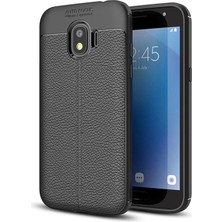 Mena Rise J4 Için Kılıf Deri Dokulu Silikon Siyah [ J4 ile Uyumlu Kılıf - Siyah]