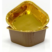 Supertrend Muffin Kek Kapsülü Kare Kahverengi-Altın 25LI