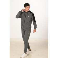 Marco Ferry Erkek Pamuklu Tam Fermuarlı Kapüşonlu Eşofman Takımı Antrasit M. 5282-A