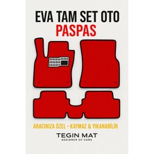Tegin Mat Designer Of Cars Togg T10X 2023-2025 Aracınıza Özel Eva Paspas Kırmızı Siyah | Kaymaz ve Yıkanabilir Taraftar Oto Paspas