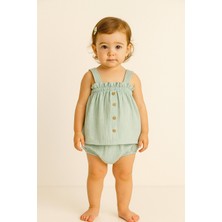 Kidaxi Müslin Askılı Bluz Külot Takım 3-6/6-9/9-12/18-24AY