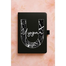 Nurdic Kişiye Özel Isim Ad Yazılı Tarihsiz Termo Defter - U Harfi Marbles