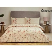 Özdilek Nev Geranium Bej Çift Kişilik Nevresim Takımı