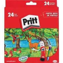Pritt 24 Lü Pastel Boya Karton Kutu 24 Parça Canlı Renkler ile Çocuklar İçin Eğlenceli Boyama