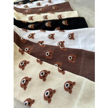 Sky Socks 4'lü Teddy Bear Ayıcıklı Set Unisex Kokulu Soket Çorap
