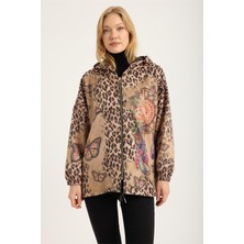 Home Store Fermuarlı Leopar+Kelebek+Rüya Kapanı Ceket