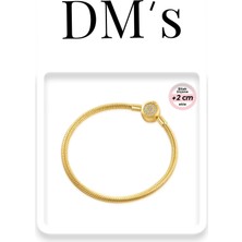 DM's Silver Gold Taçlı Moments Bileklik