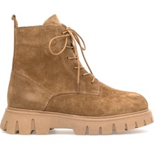 Ayakkabı Fuarı Elit Dravelle Kadın Hakiki Süet Deri Klasik Bot Camel