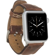 Ronanna Apple Watch Uyumlu Deri Kordon 42-44-45MM G2 Kahverengi