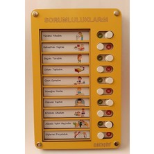 Günlük Rutin Checklist Görev ve Sorumluluk Tablosu (Sarı)