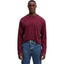 Tommy Hilfiger Erkek Mor Uzun Kollu Cepli Sweatshirt UM0UM03644