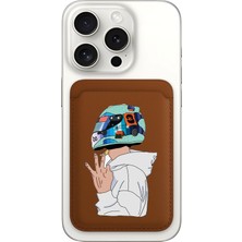 Nurdic iPhone 11 12 13 14 15 16 17 Pro Max Plus Air Magsafe Mıknatıslı Kahve/taba Kartlık Coolboy