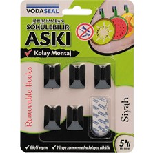 4 Adet   Vodaseal Sökülebilir Askı 5'li Siyah