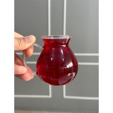 Storemax 6'lı Keyfi Ala Borosilikat Cam Kulplu Çay Bardağı