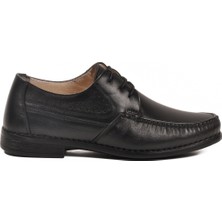 Ayk's Siyah Hakiki Deri Erkek Günlük Ayakkabı Sensitive 3606 M