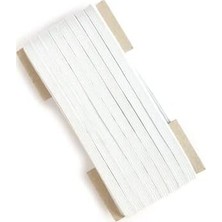 Misda Store 20 Metre Beyaz Yassı Lastik 0.80 cm Bel Paça Don Lastiği
