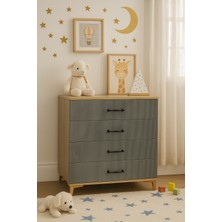 Arion Kids Ege Genç Odası Şifonyer | Modern Tasarım, MDF Gövde ve Fonksiyonel Depolama Alanı | 1. Sınıf Malzeme Kalitesi