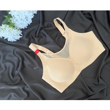 Umestyle Balensiz Çıkarılabilir Pedli Dikişsiz Tül Detaylı Lazer Sütyen