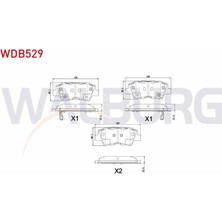 Teknorot WALBURG-WDB529 - Fren Balatası Arka Hyundaı Elantra 1.6 D-Cvvt 2011-2015- Sonata V 2.0 Vvtı 2005-2010 - Kıa Soul (Am) 1.6 Crdı 2009-- Optıma 1.7 Crdı 2012-